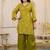 Kara forest green cotton embroidered co ord sets