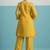 Parikarma amber yellow viscose rayon embroidered co ord sets