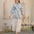 Hardik paisley white cotton printed co ord sets