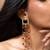 Elegant high gold red stone drop earrings