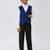 solid sleeveless waist coat - royal blue