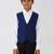 solid sleeveless waist coat - royal blue