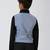 solid sleeveless waist coat - grey
