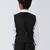 solid sleeveless waist coat - black