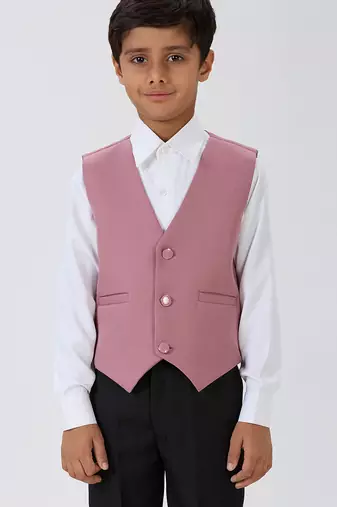 solid sleeveless waist coat - peach