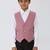 solid sleeveless waist coat - peach