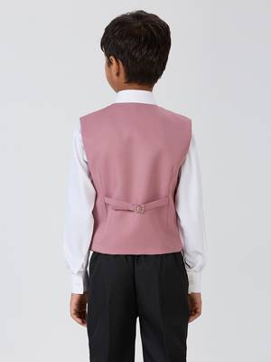 solid sleeveless waist coat - peach 2