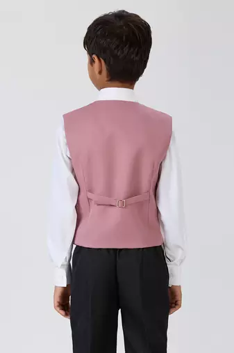 solid sleeveless waist coat - peach