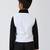 solid sleeveless waist coat - white