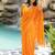 Women's bright orange chevron print golden lace border chiffon saree with unstiched blouse piece