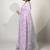 Women's lavender floral print silver zari border cotton blend saree with unstiched blouse piece