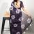 Women's purple floral print silver zari border cotton blend saree with unstiched blouse piece