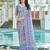 Multicolor geomatric print soft chiffon saree with unstitch blouse
