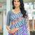 Multicolor geomatric print soft chiffon saree with unstitch blouse