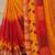 Mustard geomatric print soft chiffon saree with unstitch blouse