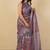 Women's rose pink ikkat print silver zari border cotton silk saree with unstiched blouse piece