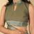 Women's olive green ikkat print silver zari border cotton silk saree with unstiched blouse piece