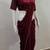 Maroon golden stone chinon laheriya saree with readymade stitched blouse