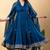 Blue gotta patti rayon stiched anarkali style pant with kurta set