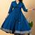 Blue gotta patti rayon stiched anarkali style pant with kurta set