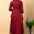 Maroon gotta patti rayon stiched anarkali style pant with kurta set