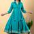 Sea-green gotta patti rayon stiched anarkali style pant with kurta set