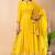 Yellow gotta patti rayon stiched anarkali style pant with kurta set