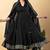 Black gotta patti rayon stiched anarkali style pant with kurta set