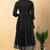 Black gotta patti rayon stiched anarkali style pant with kurta set