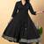 Black gotta patti rayon stiched anarkali style pant with kurta set