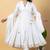 White gotta patti rayon stiched anarkali style pant with kurta set