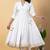 White gotta patti rayon stiched anarkali style pant with kurta set