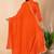 Orange gotta patti rayon stiched anarkali style pant with kurta set