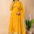 Mustard gotta patti rayon stiched anarkali style pant with kurta set