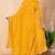 Mustard gotta patti rayon stiched anarkali style pant with kurta set