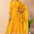 Mustard gotta patti rayon stiched anarkali style pant with kurta set