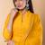 Mustard gotta patti rayon stiched anarkali style pant with kurta set