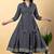Grey gotta patti rayon stiched anarkali style pant with kurta set