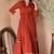 Peach gotta patti rayon stiched anarkali style pant with kurta set