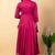 Pink gotta patti rayon stiched anarkali style pant with kurta set