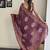 wine thread sequince embroidery work georgette saree with blouse piece