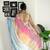 multicolor multi weaving Sequins with embroidery faux georgette saree with blouse piece