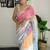 multicolor multi weaving Sequins with embroidery faux georgette saree with blouse piece
