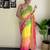 multicolor multi weaving Sequins with embroidery faux georgette saree with blouse piece