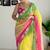 multicolor multi weaving Sequins with embroidery faux georgette saree with blouse piece