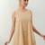 Beige plain cotton kurta set