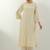 Cream embroidered cotton kurta set