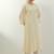 Cream embroidered cotton kurta set