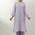 Lavender embroidered cotton kurta set
