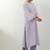 Lavender embroidered cotton kurta set